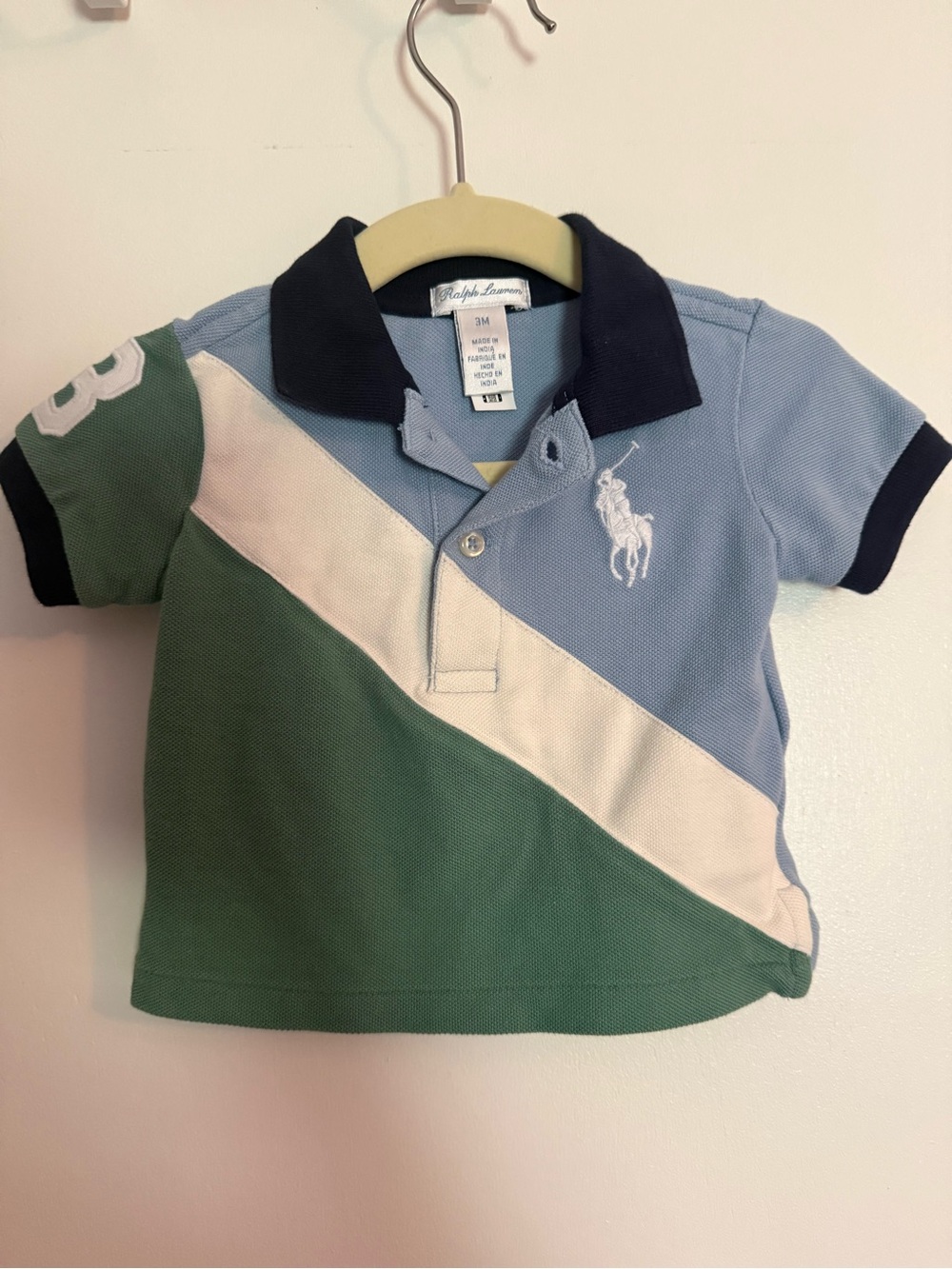 Ralph Lauren Toddler Colorblock Polo - Blue, Green, White, Navy